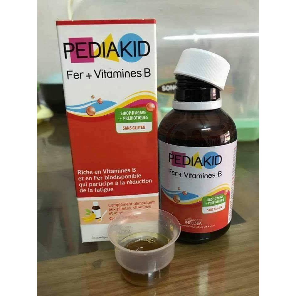 Siro Pediakid Fer Vitamines B - bổ sung Sắt và các Vitamin nhóm B Cho Trẻ Từ 6 Tháng Tuổi Pháp
