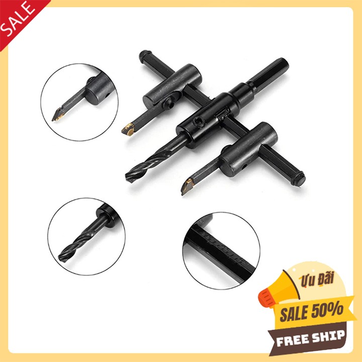 Bộ đồ nghề mũi khoan khoét lỗ gỗ Ø40- 200mm