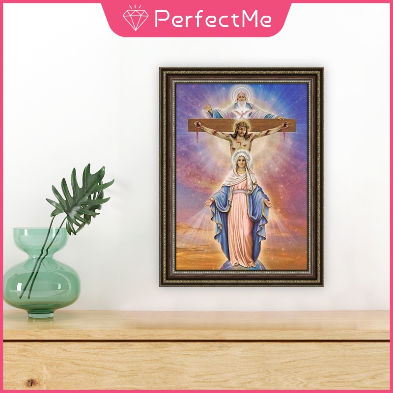 Bộ tranh đính đá 5D tự làm hình đức mẹ Mary 30X40cm