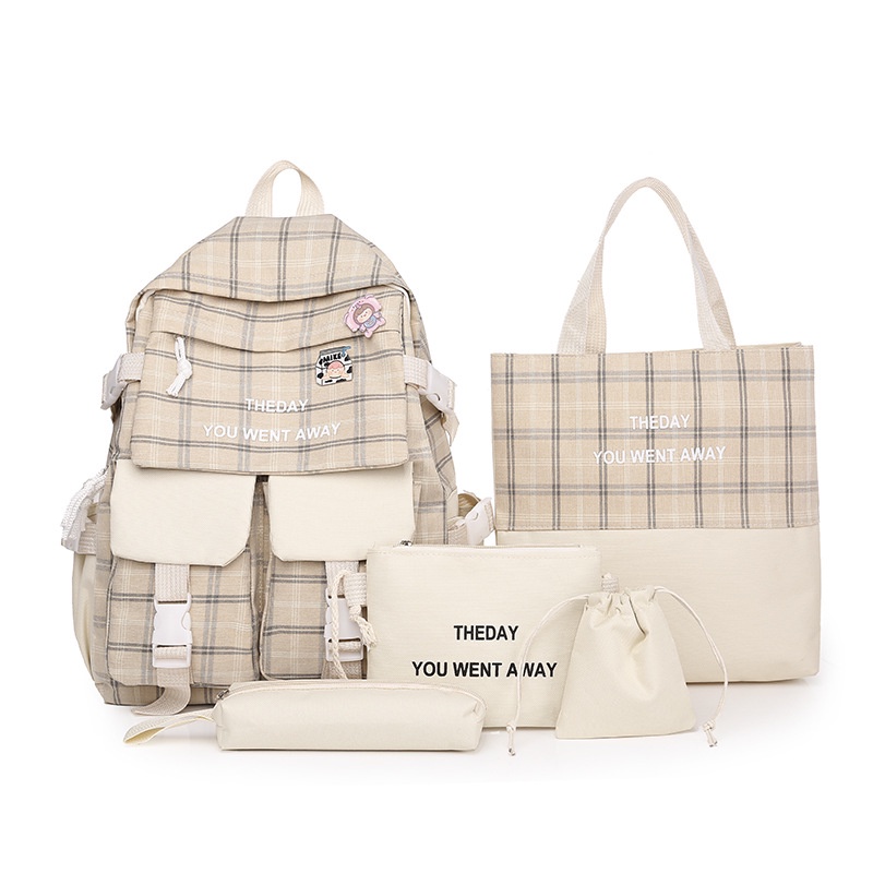 Ba Lô Đi Học Nhiều Ngăn Sức Chứa Lớn Đơn Giản Nghệ Thuật Và Nghệ Thuật Mới Cho Nữ Sinh