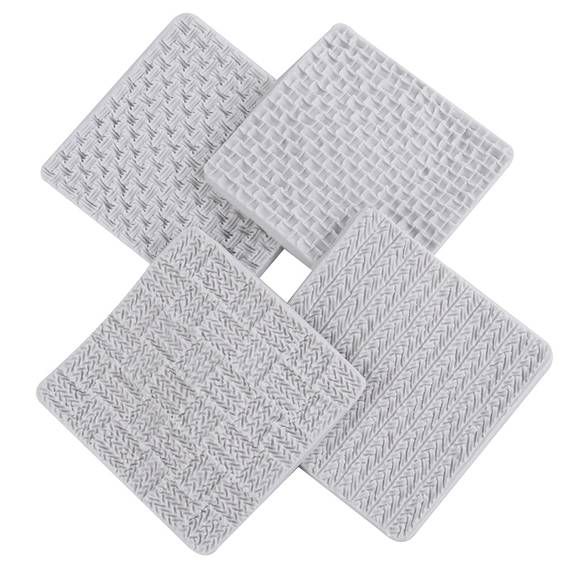 1 Khuôn Silicone Tạo Hình Len Dệt Kim Trang Trí Bánh