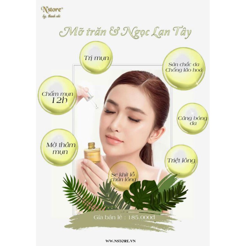 Mỡ trăn ngọc lan tây N'store_30ml ( tinh chất triệt lông cao cấp, thấp nhanh, hương hoa cỏ)