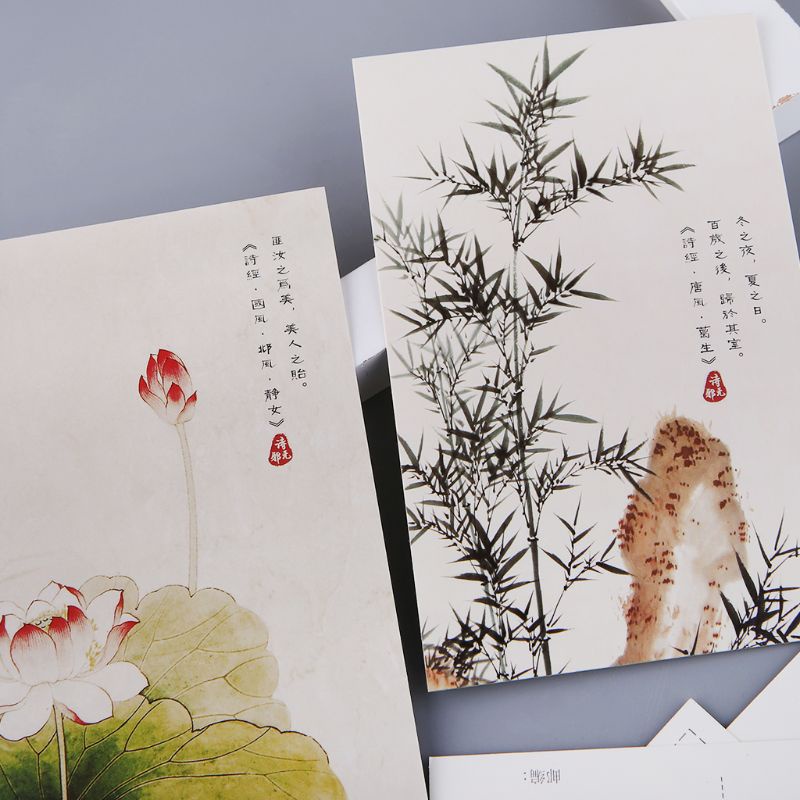 Bộ 30 Tấm Thẻ Bưu Thiếp Vẽ Tranh Phong Cảnh Giáng Sinh Cổ Điển Dành Cho Wis