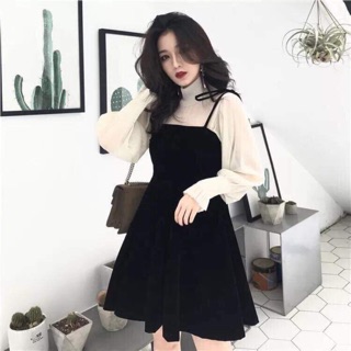 Set váy tiểu thư chất nhung