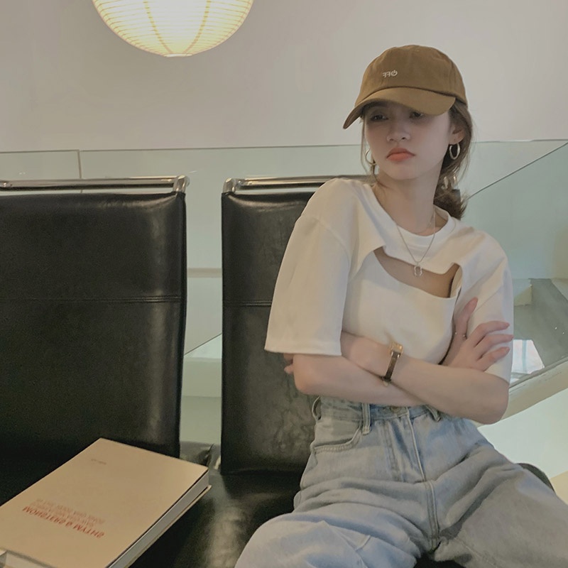 Áo Thun NgắN Tay MàU Trơn ThiếT Kế MớI Xinh XắN