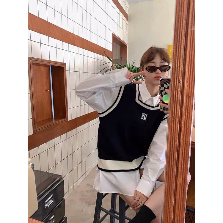 Áo len SUXI không tay cổ vuông thiết kế mới thời trang mùa thu phong cách hàn quốc dành cho nữ