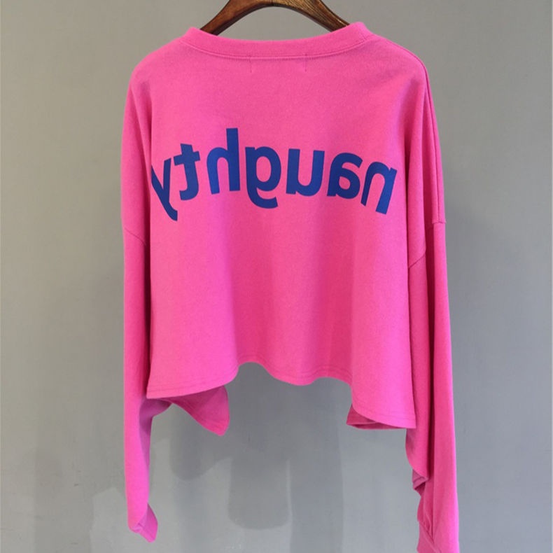 Áo Khoác Sweater Mỏng Dáng Rộng Ngắn In Chữ Kiểu Hàn Quốc Thời Trang 2022 Cho Nữ