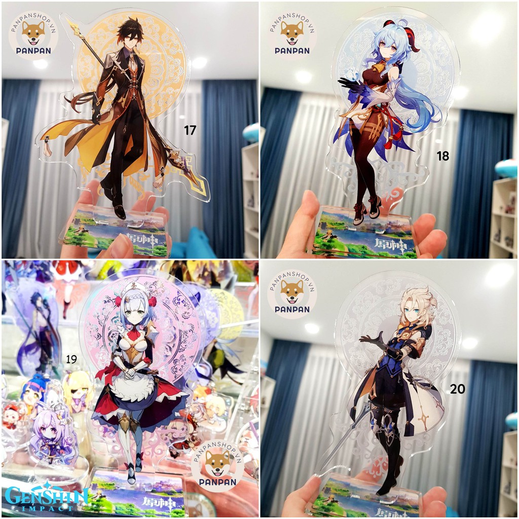 Mô Hình Standee acrylic Anime Genshin Impact 38 Nhân Vật