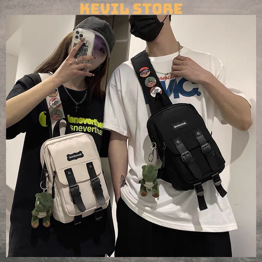 ♥️FreeShip♥️  Túi đeo chéo Unisex ♥️ Balo mini thời trang cá tính chống nước (K kèm gấu) TĐ01