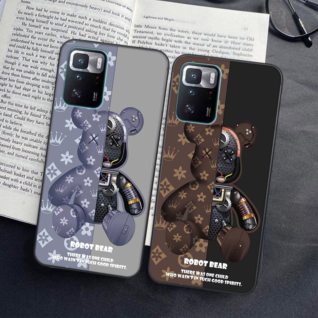 Ốp lưng Xiaomi REDMI NOTE 10 PRO 5G in hình Gấu nâu - hồng, Gấu Be@rick  cực CUTE, DỄ THƯƠNG