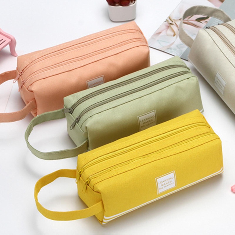 Túi Đựng Bút Bằng Vải Canvas Sức Chứa Lớn Sắp Xếp Gọn Gàng Cho Học Sinh / Văn Phòng