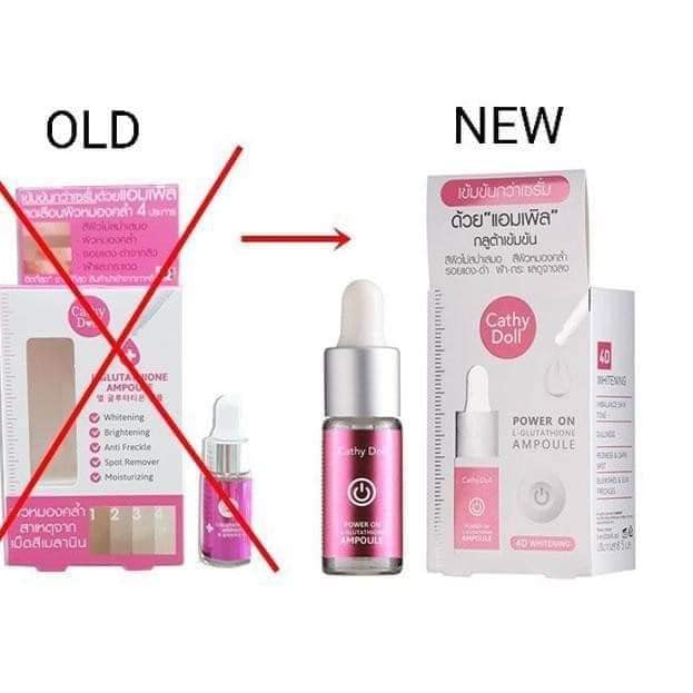 01 Serum Cathy Doll Power On L-Glutathione Ampoule Chống Tận Gốc Tàn Nhang & Đốm Nâu 5g Thái Lan