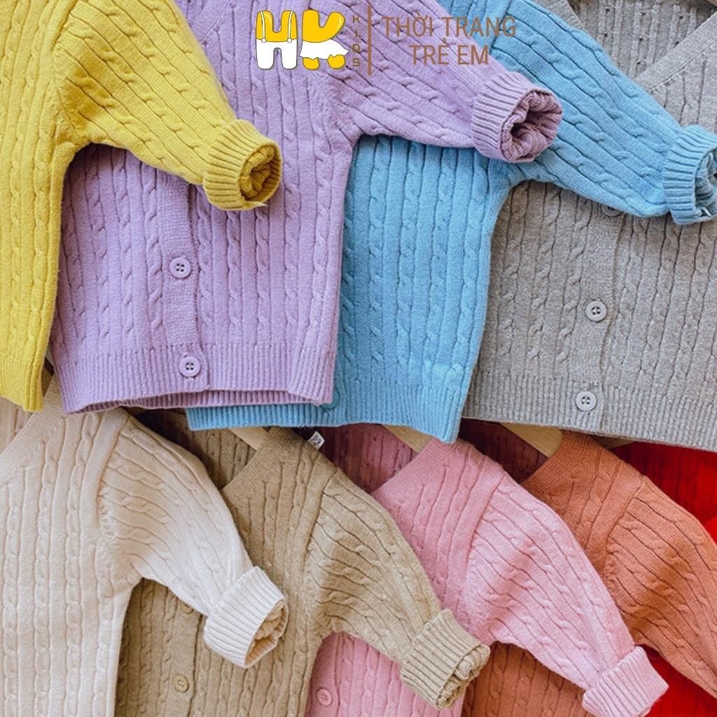 Áo len Cardigan cho bé từ 0-3 tuổi, chất len cao cấp mềm mịn lì, nhiều màu sắc cho bé trai và gái - HK KIDS (mã 0211)