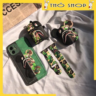 Combo ốp iphone kaw bape + box tai nghe kaw bape