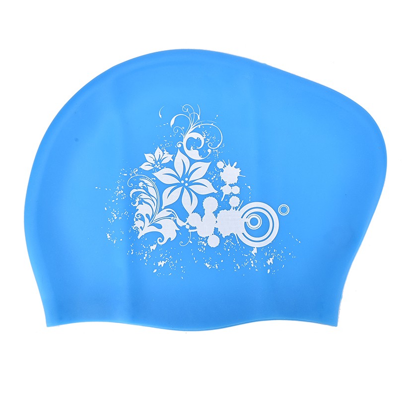Mũ bơi nữ trùm được tóc dài POPO CA35 chất liệu silicon cho người lớn, bé gái