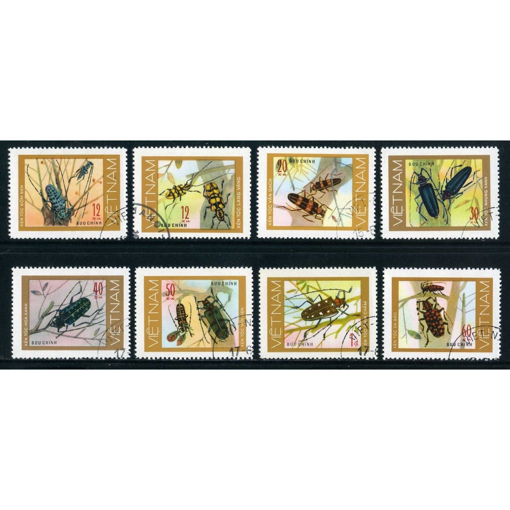 Tem sưu tập MS 324 Tem CTO Việt Nam Xén Tóc 1977 ( 8 tem )