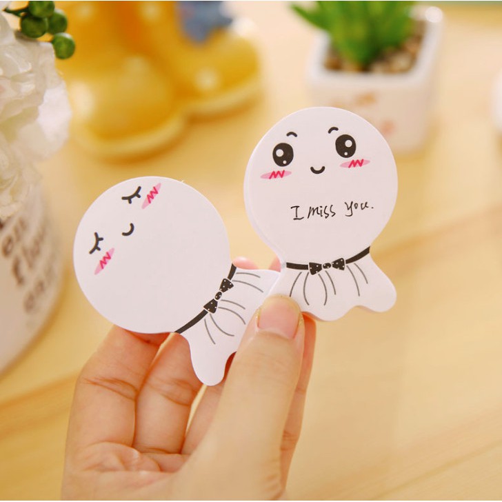 Tập giấy note búp bê cầu nắng Nhật Bản siêu cute