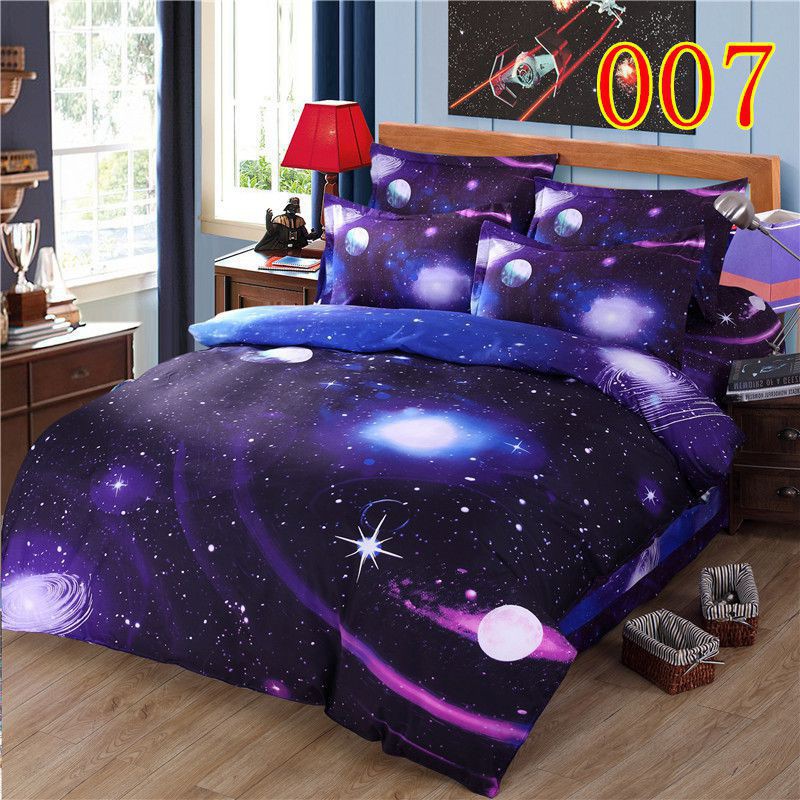 Galaxy Sky Cosmos Duvet Cover & 4 cái Đặt Gối Queen Size Bộ đồ giường