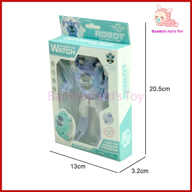 Đồng hồ trẻ em robot biến hình, Đồng hồ điện tử trẻ em robot biến hình cực độc mẫu mới nhất, fullbox