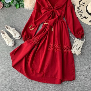 (sẵn) Váy boho đỏ có mũ