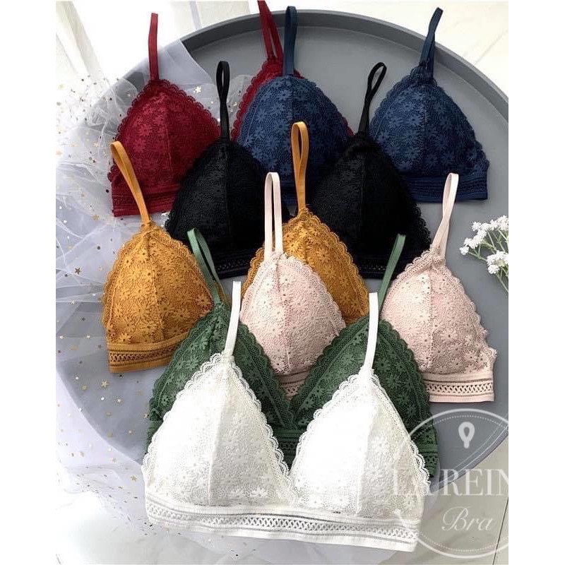 Áo lót bra nữ ⭐️FREE SHIP⭐️ Bra ren hoa cúc không gọng có đệm cao cấp | BigBuy360 - bigbuy360.vn