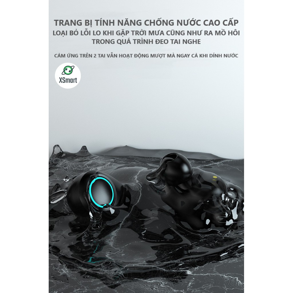 Tai nghe bluetooth không dây M13 PREMIUM BASS, có màn hình kỹ thuật số hiển thị pin, đồng hồ, tai phone nhét tai đẹp | BigBuy360 - bigbuy360.vn