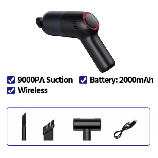 Máy hút bụi KEVANLY không dây nhỏ gọn có cổng sạc USB tiện dụng cho xe hơi / bàn làm việc