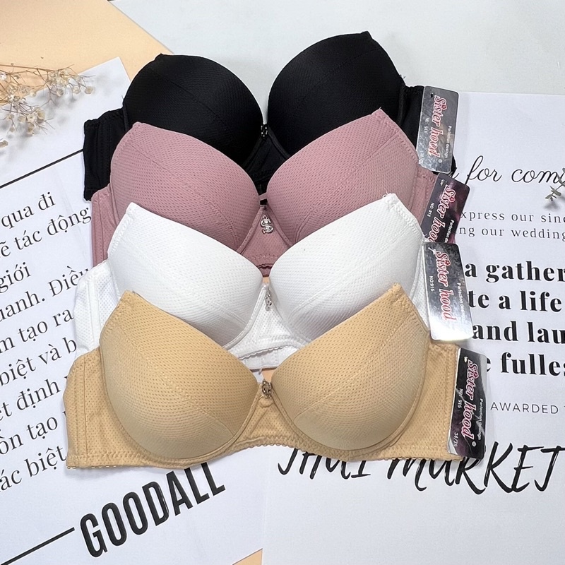 Áo lót Thông hơi Sisterhood 915 - Áo ngực Có gọng đệm vừa hàng xịn Thái Lan ,ThaimarketBra
