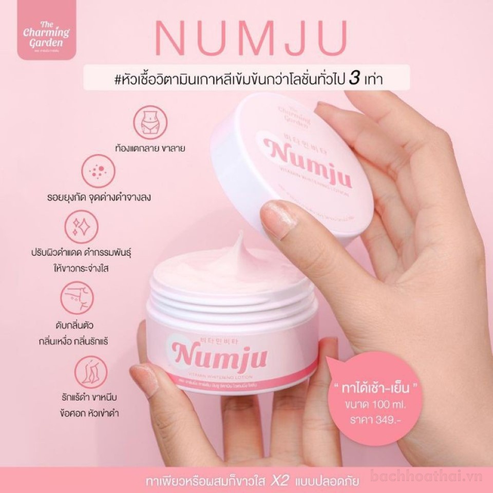 Kem bôi mờ ṫhâm rạn khử mùi toàn thân Numju vıtamın Whitening Lotion Thái Lan