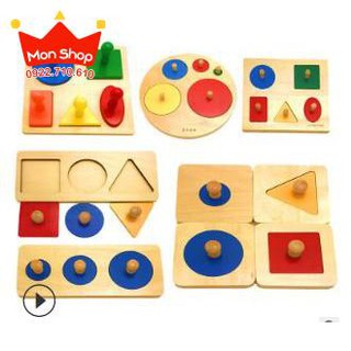 GIÁO CỤ MONTESSORI 0-3 TUỔI - các loại bảng hình dạng