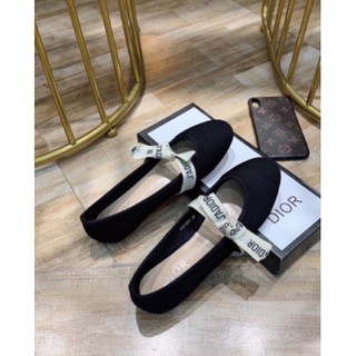 Giày bệt Dior quai nơ