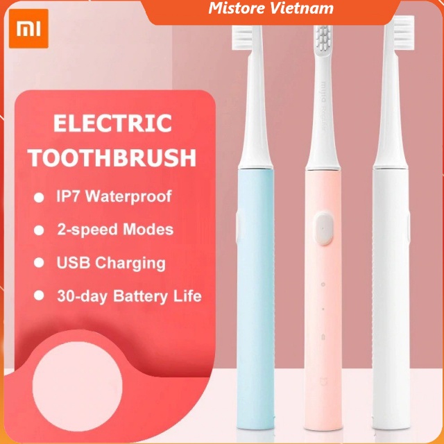 Bàn chải đánh răng điện Xiaomi Mijia T100 chính hãng kháng nước bảo vệ nướu