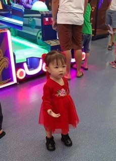 Váy bé gái cách tân Hanbok lụa phối ren mềm mại