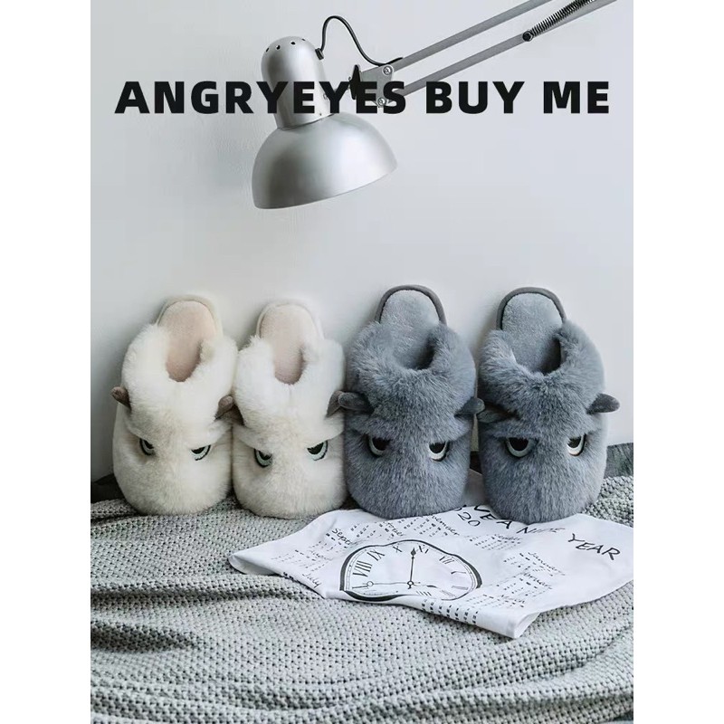 DÉP BÔNG ANGRY EYES LÔNG CỪU CAO CẤP