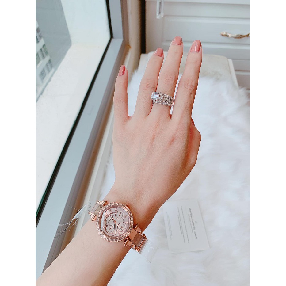 Đồng Hồ Nữ Michael Kors Parker Rose Gold MK6110 38mm Quartz Chính Hãng