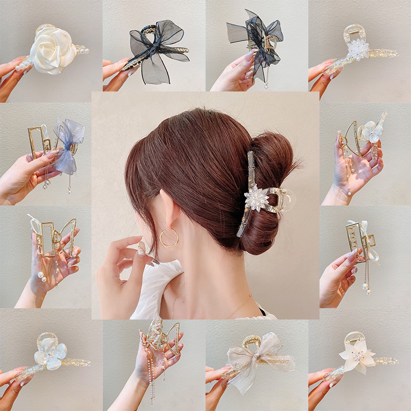 Kẹp Tóc Tua Rua Cỡ Lớn Chống Trượt Thời Trang Sang Trọng