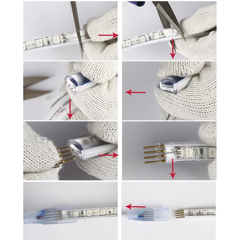 Đèn LED Dây Đổi Màu 5050 RGB 220v 100m loại1 tốt, có điều khiển chuyển đổi màu,  IP68 sử dụng ngoài trời