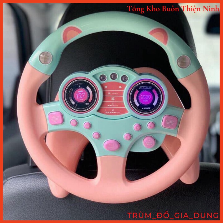 Đồ Chơi Vô Lăng Lái Xe Ô Tô Cho Bé, Có Đèn Có Nhạc Cho Bé, Xoay 360 Độ loại to