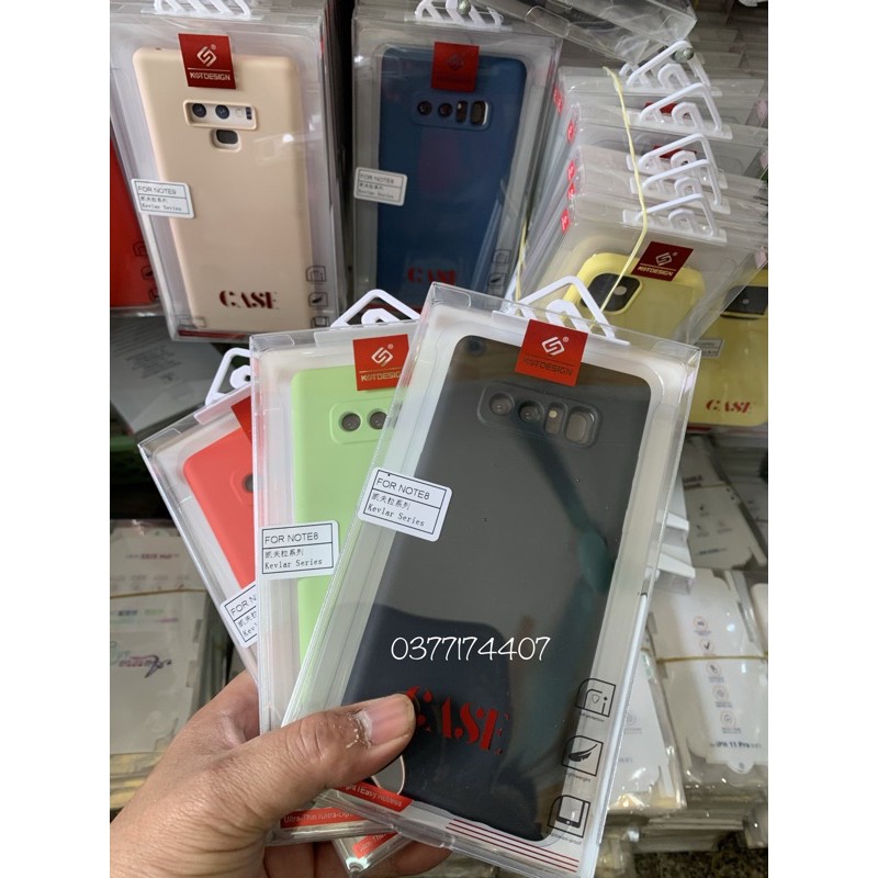 Ốp lưng dẻo màu cho Samsung Galaxy note 8 hiệu kt desing chống bám bẩn