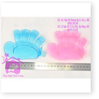 [Mã giảm mỹ phẩm chính hãng] Bàn tay tắm nhựa cho thú cưng - Phụ kiện chó mèo pet shop Hà Nội
