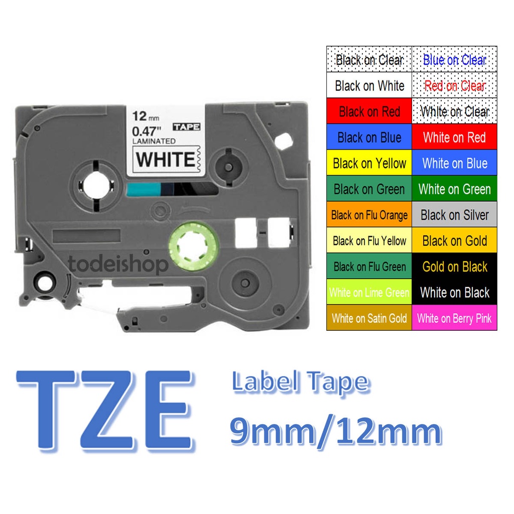 Băng dán nhãn nhiều lớp Brother P-Touch TZe TZ 231 131 631 tương thích, dành cho Máy dán nhãn Ptouch PT-H107B PT-H110 PT-E110VP PT-D210 PT-P300BT PT-D450 PT-D600 PT-P700 PT-P750W