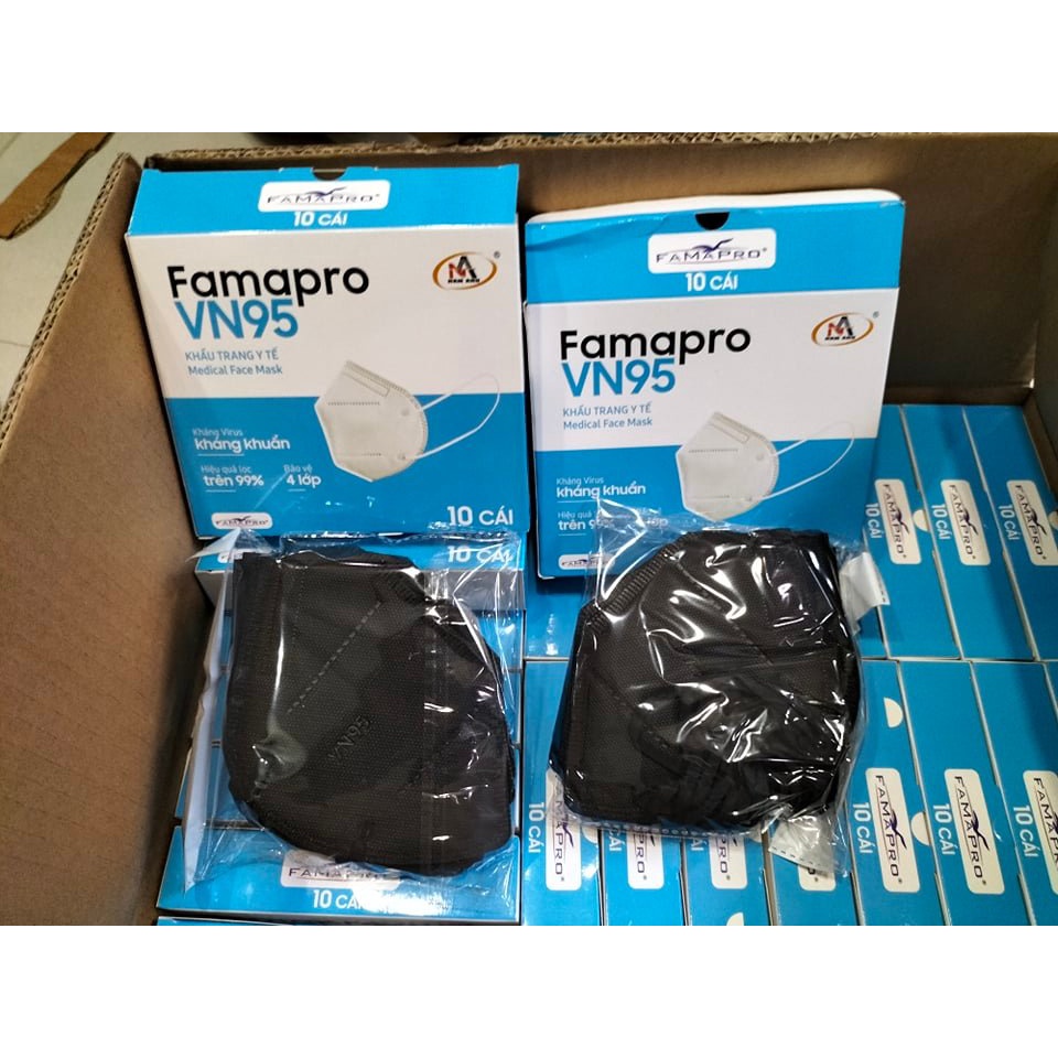 VN95  - Combo 5 hộp - 50 cái khẩu trang y tế kháng khuẩn 4 lớp