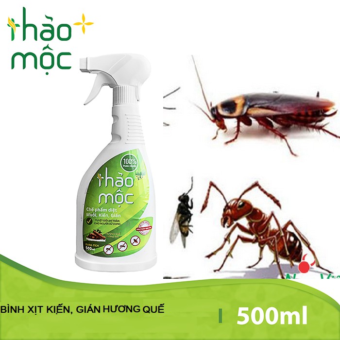 Bình xịt Kiến, gián trong 10s Thảo Mộc Plus - An toàn & thiên nhiên ko độc hại Được Bộ Y Tế cấp phép