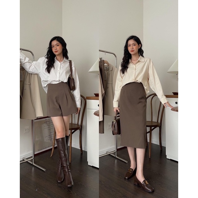 ÁO SƠ MI VẢI THÔ MỀM CỔ ĐỨC 107