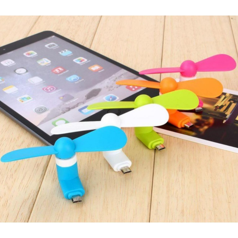 Quạt mini cổng type C 2 Cánh cắm cho điện thoại Samsung, Huawei, Xiaomi, Iphone