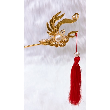 Trâm Cài Tóc Cô Dâu Áo Dài - Vân Mây - Cài Trái