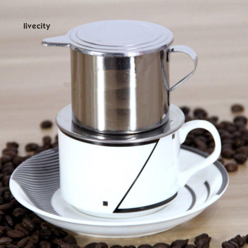 Cốc Lọc Cà Phê Nhỏ Giọt Bằng Thép Không Gỉ Có Tay Cầm