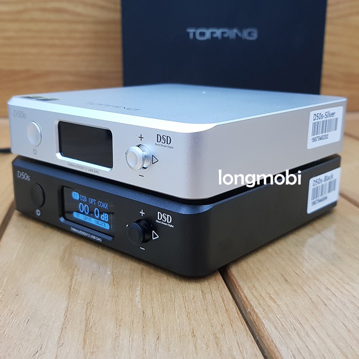 Topping D50s, Bộ Giải Mã Âm Thanh DSD512 OCM 768khz,32bit Tặng Dây RCA Monster