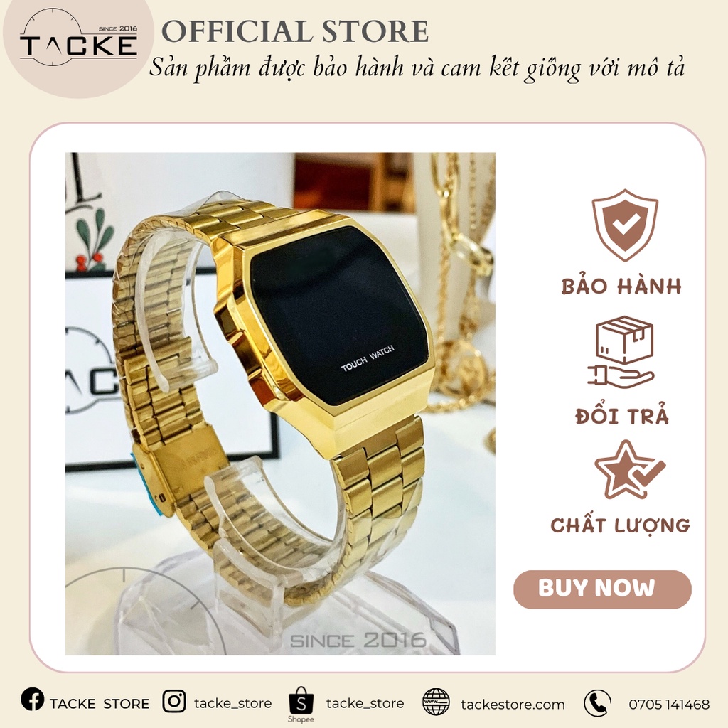 Đồng hồ touch watch điện tử led TACKE STORE, cẳm ứng màn hình, thiết kế đơn giản, trẻ trung và bền đẹp - 3 màu