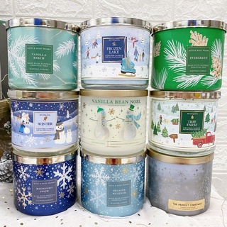 Nến thơm 3 bấc bath and body works vỏ giáng sinh 2021 - size 411gr